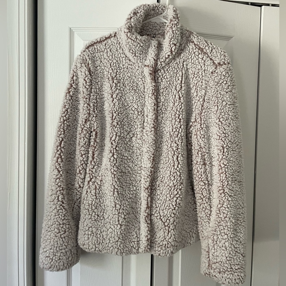ATAR’D STATE Pink Sherpa zip up- SZ Medium